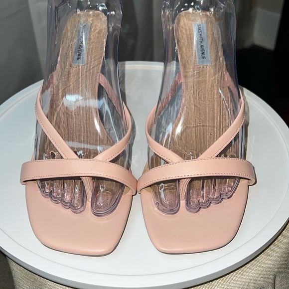 🆕 Saks Fifth Avenue Patel Pink Heeled Sandals - Picture 1 of 7